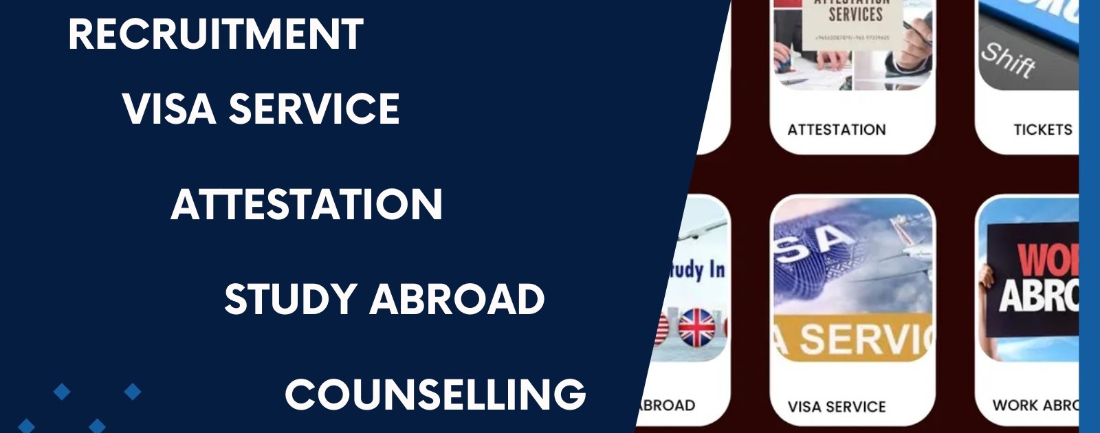 Recruitment, Visa Service, Attestation, Study Abroad and counselling